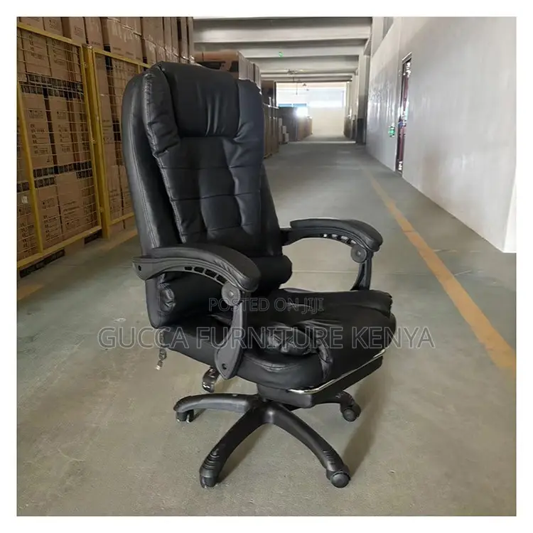 Leather Office Ergonomic Chair With Footrest