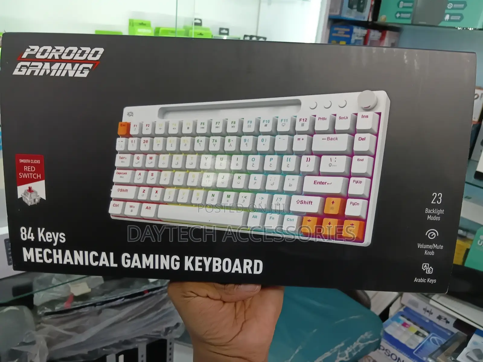 Porodo Gaming 84 Keys Mechanical Gaming Keyboard