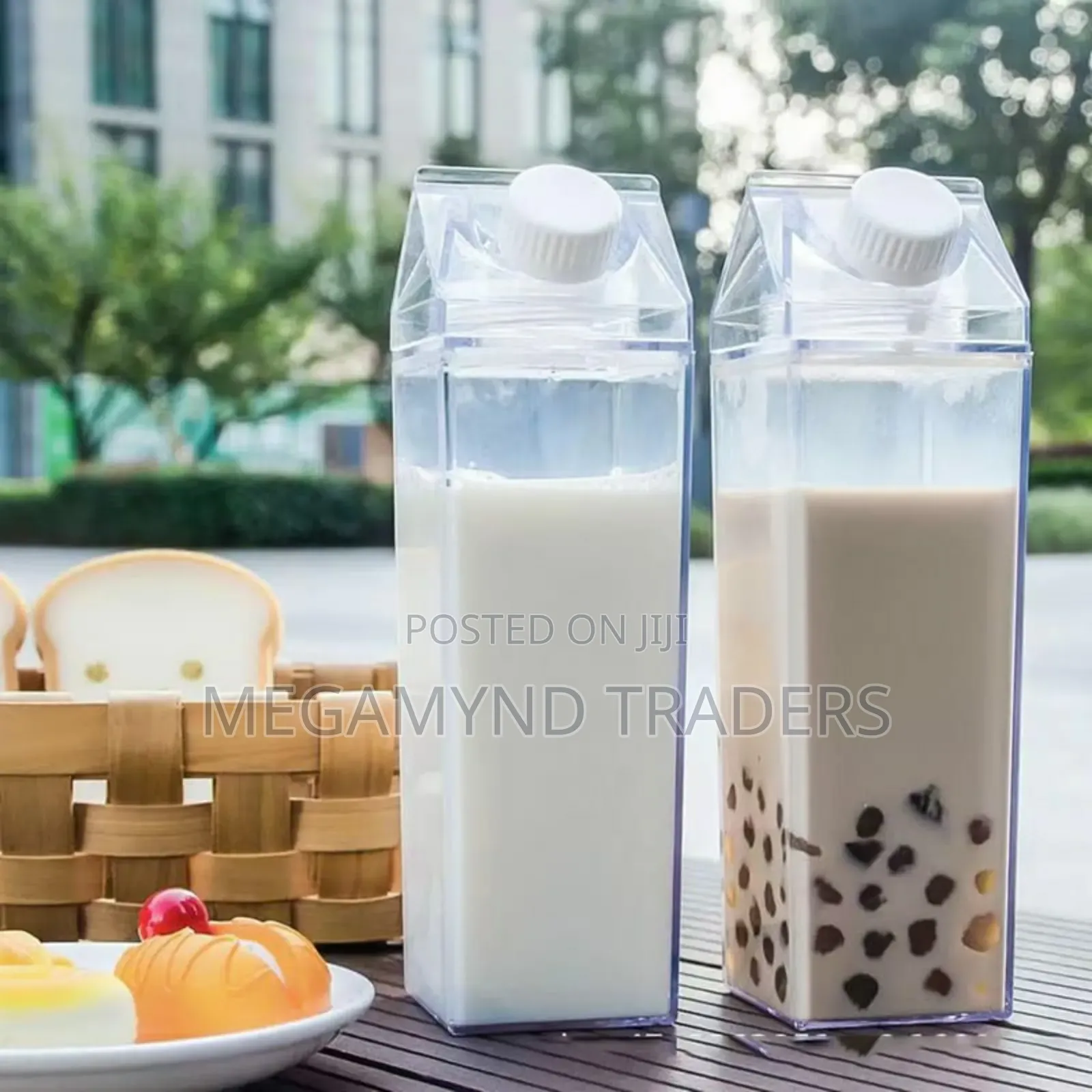 Milk Water Bottle 1000ml /Plastic Square Milk Bottle 1 LTR