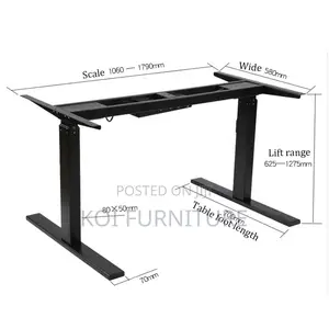 Office Desk; 120cm Soft Launch Adjustable Home Office Table