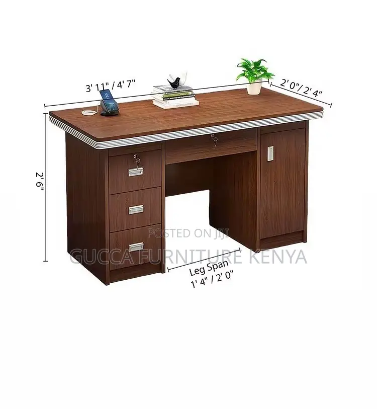 1.2m Executive Office Desk With Locking Drawers