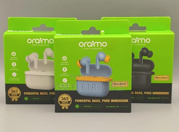 Oraimo Spacebuds Lite (Otw-324) 40hrs Play Time- Diffrent Colours.
