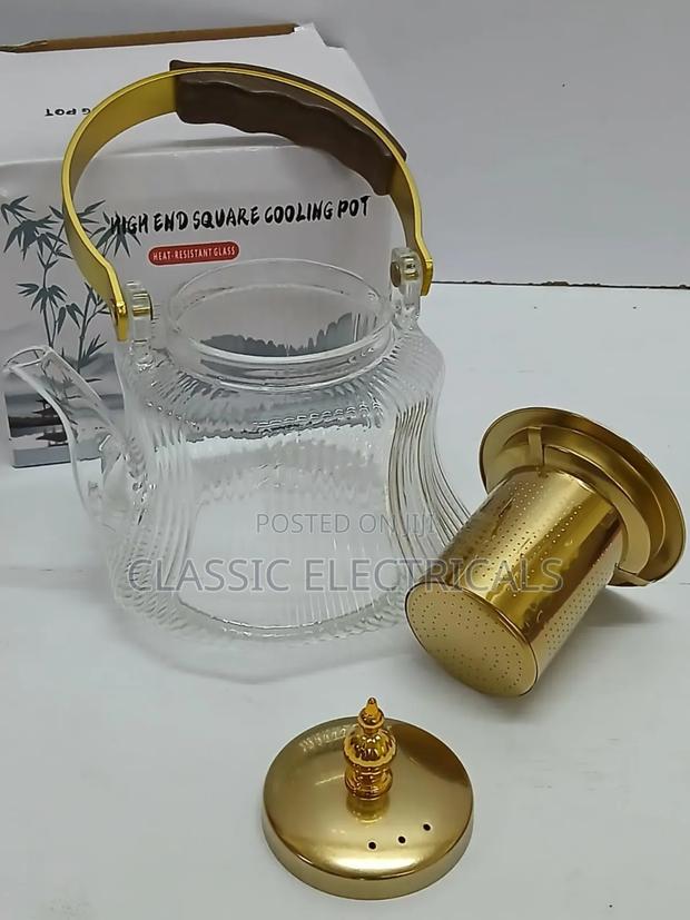 *Heat Resistant Glass Teapot With Infuser