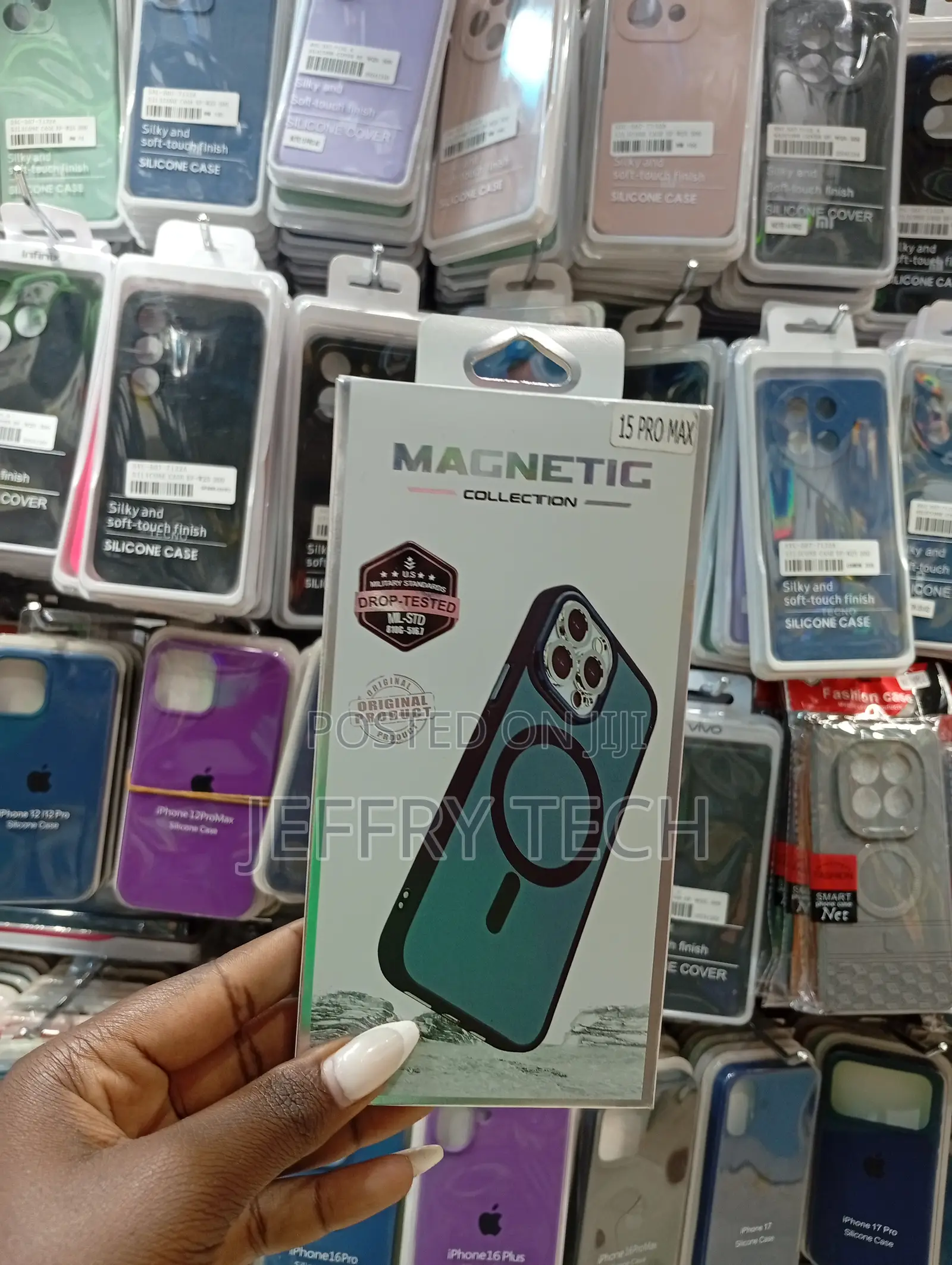 Silicone Magnetic Case for an iPhone 15 Pro Max