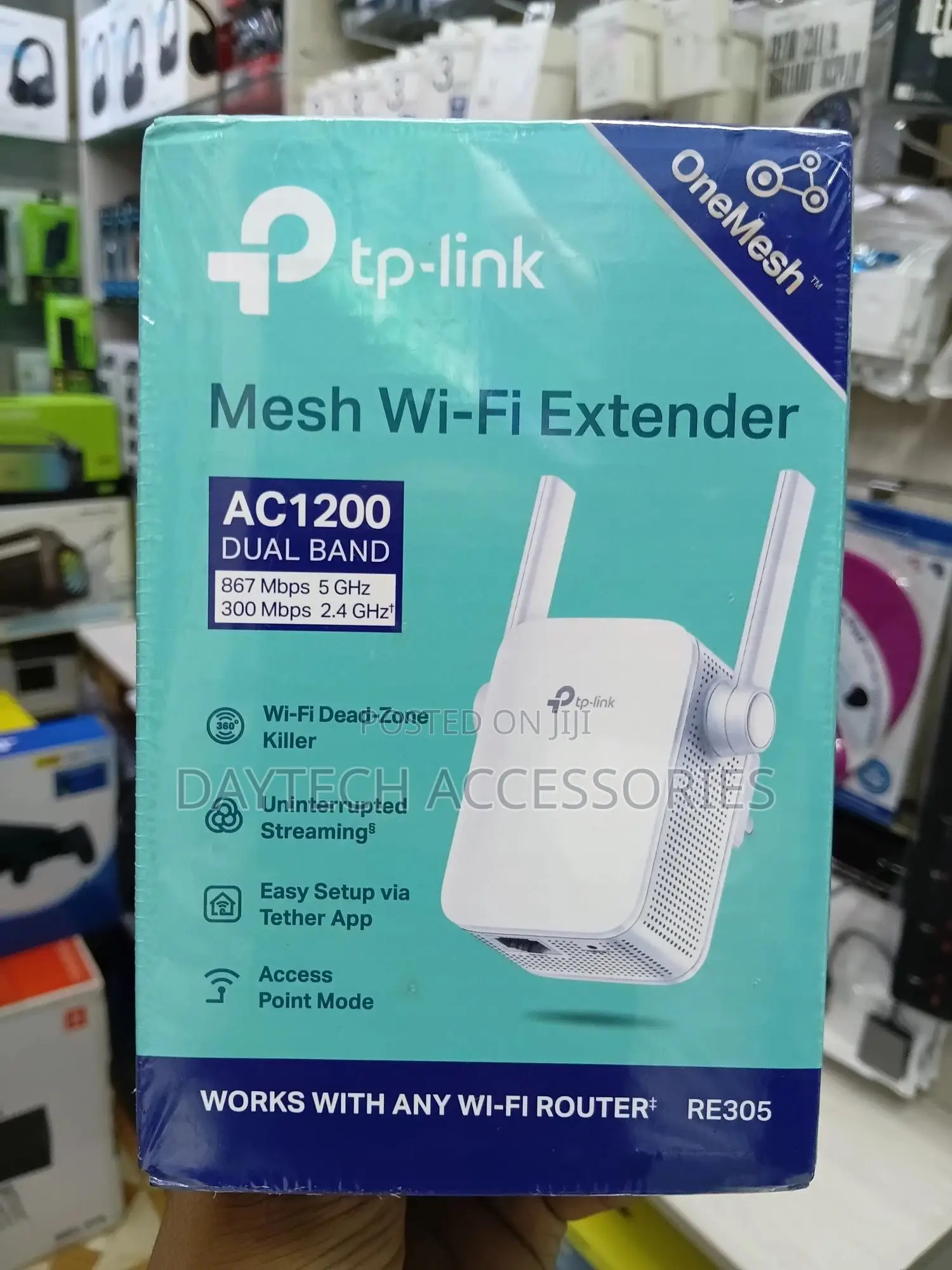 Tp-Link Ac1200 Dual Band Mesh Wi-Fi Extender - White