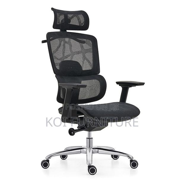 Office Chairs; Ergonomic High Back Office Seat With Orthopedic Support - thumbnail 2