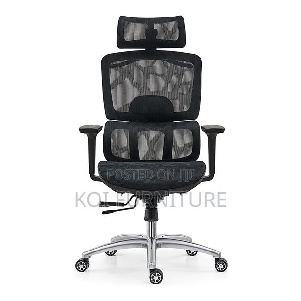 Office Chairs; Ergonomic High Back Office Seat With Orthopedic Support - thumbnail 3