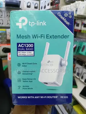 Tp-Link Ac1200 Dual Band Mesh Wi-Fi Extender - White