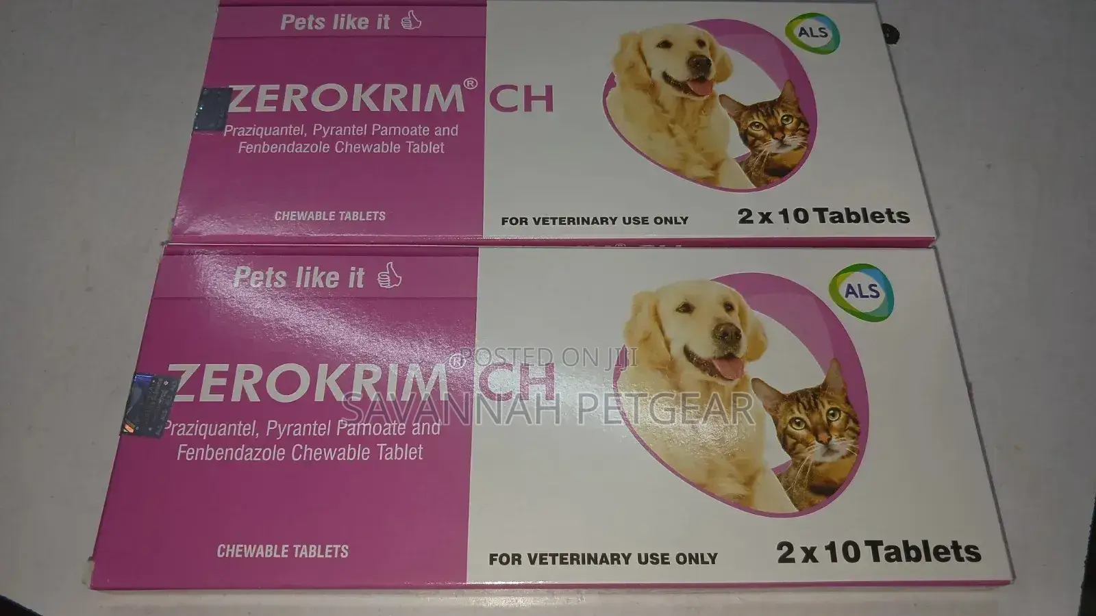 Zerokrim Ch,A Broad-Spectrum Deworming Chewable Tablet for Cats Dogs