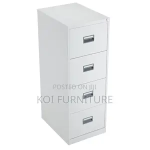 Office Cabinet; Personalized Executive Gray Office Cabinet With 4 Draw