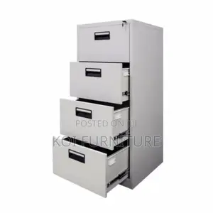 Office Cabinet; Personalized Executive Gray Office Cabinet With 4 Draw
