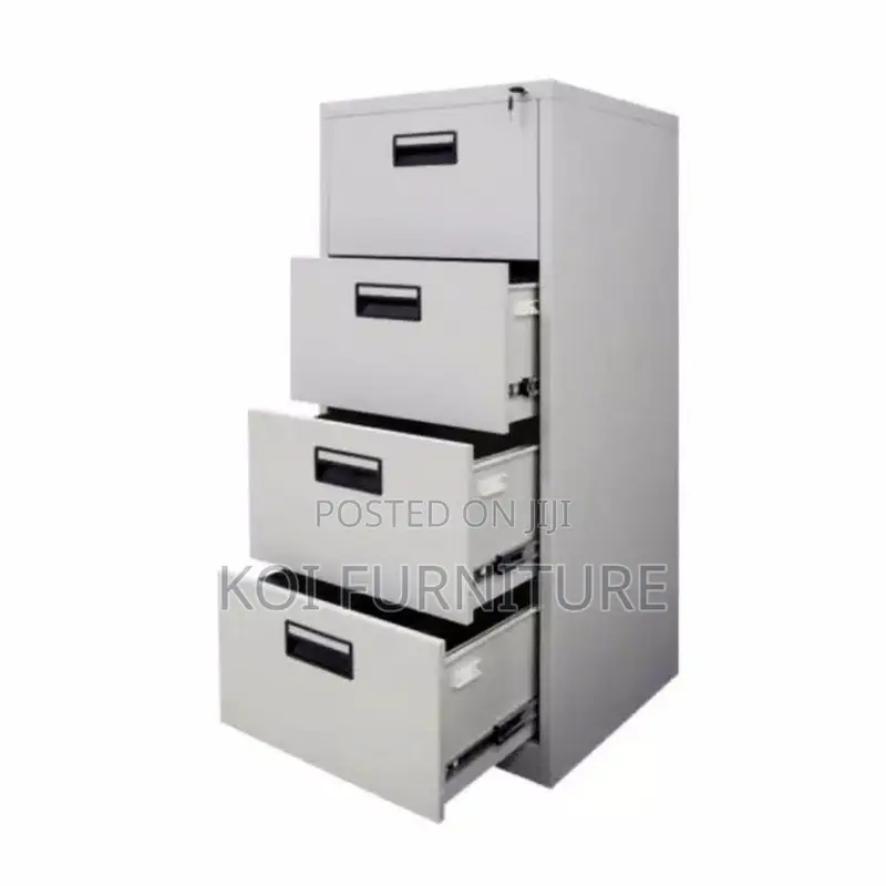Office Cabinet; Personalized Executive Gray Office Cabinet With 4 Draw