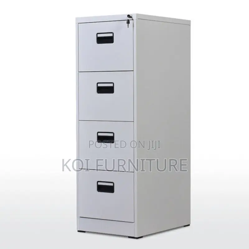 Office Cabinet; Personalized Executive Gray Office Cabinet With 4 Draw