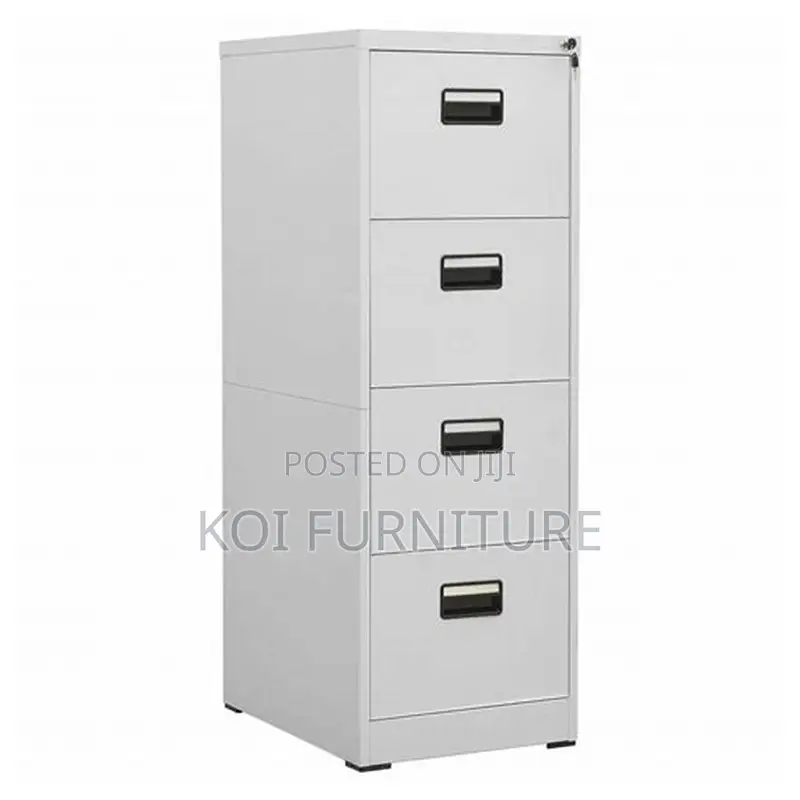 Office Cabinet; Personalized Executive Gray Office Cabinet With 4 Draw