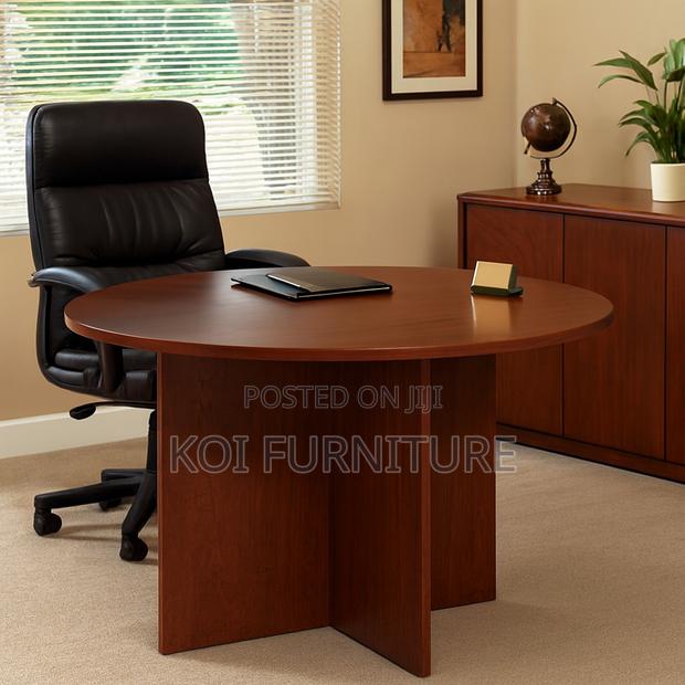 Boardroom Table; Round Wooden Conference Meeting Offiec Boadroom Table - thumbnail 6