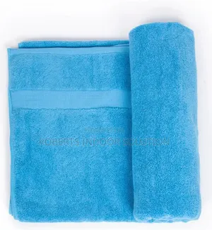 Cyan Sky Blue Medium Towel
