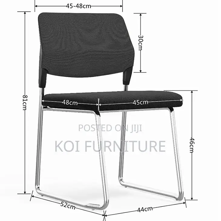 Office Chairs; Chrome Visitors Chair With Ventilated Backrest