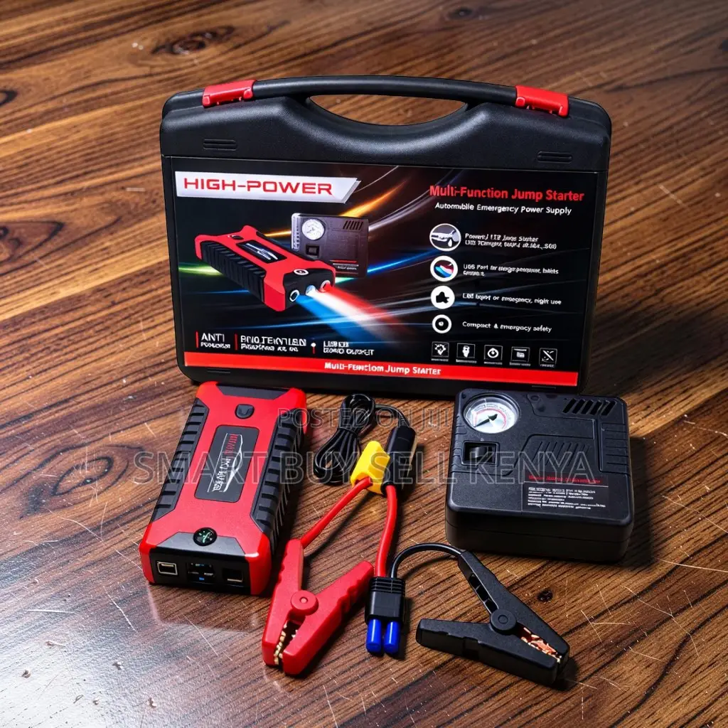 12v 99800mah Car Jump Starter With Tire Inflator With Led Display