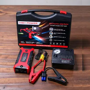 Rechargeable Unit 12v 99800mah Car Jump Starter With Tire Inflator