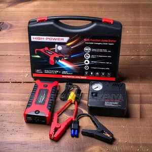 Rugged Case Anti Slip 12v 99800mah Car Jump Starter With Tire Inflator
