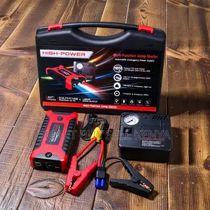Travel Friendly 12v 99800mah Car Jump Starter With Tire Inflator