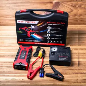 Cable Clamps 12v 99800mah Car Jump Starter With Tire Inflator