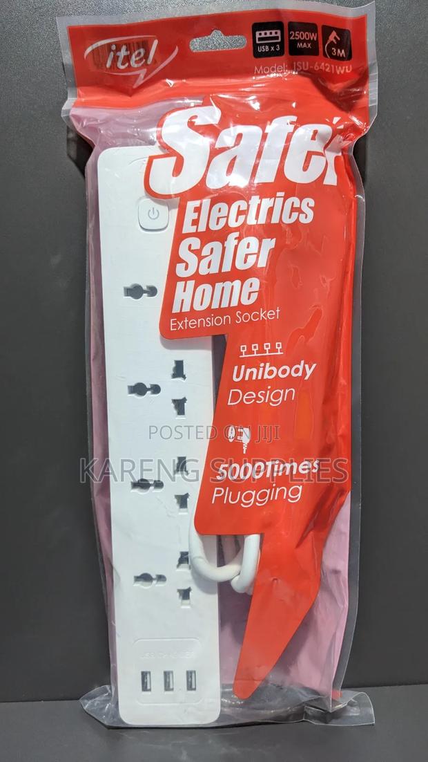 4 Way Extension Socket With Usb a Charging Ports - thumbnail 2