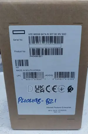 Hpe 960gb Sata 6g Read Intensive SFF Bc SSD – P40498-B21