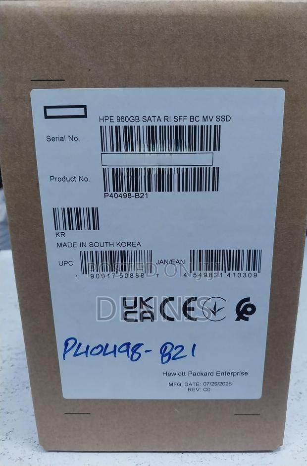 Hpe 960gb Sata 6g Read Intensive SFF Bc SSD – P40498-B21