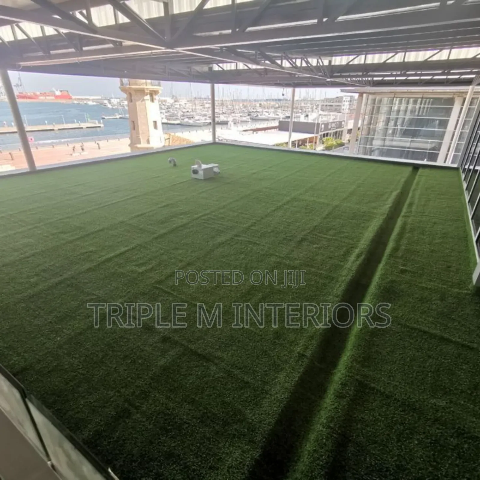 Luxury Balcony Green Grass Carpet 25mm