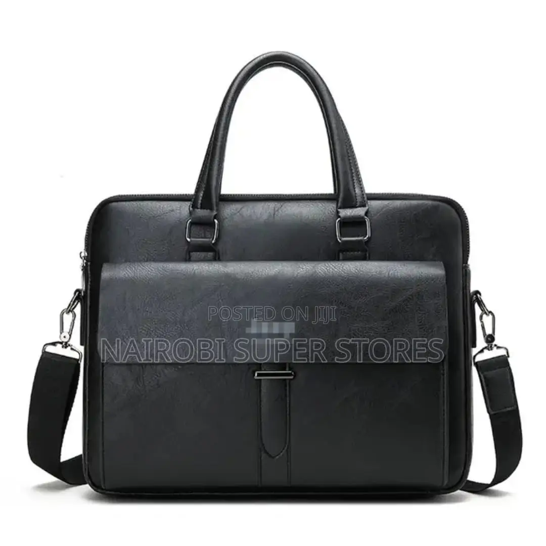 Jeep Leather Laptop Bag With Shoulder Strap – Professional Briefcase