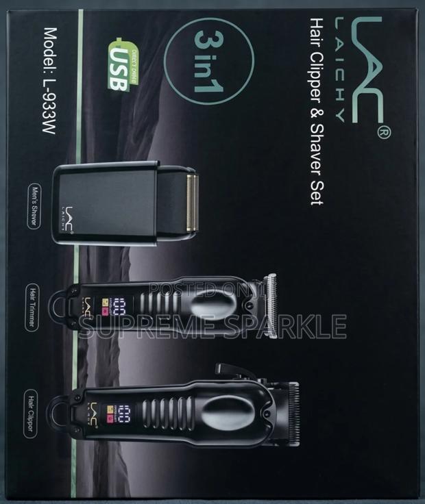 Lac Laichy 3-in-1 Hair Clipper Shaver Set, Model L-933w.