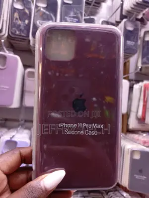 Product Is a Dark-Colored Silicone the Apple iPhone 11 Pro Max.