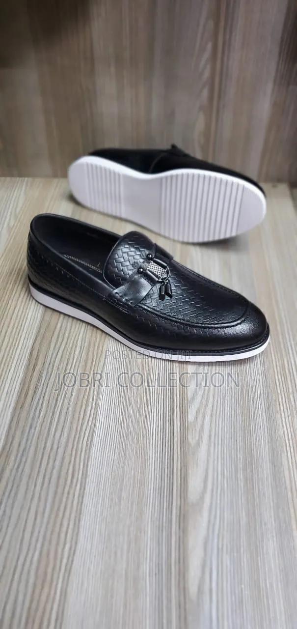 White Sole Billionaire Leather Laceless Loafers