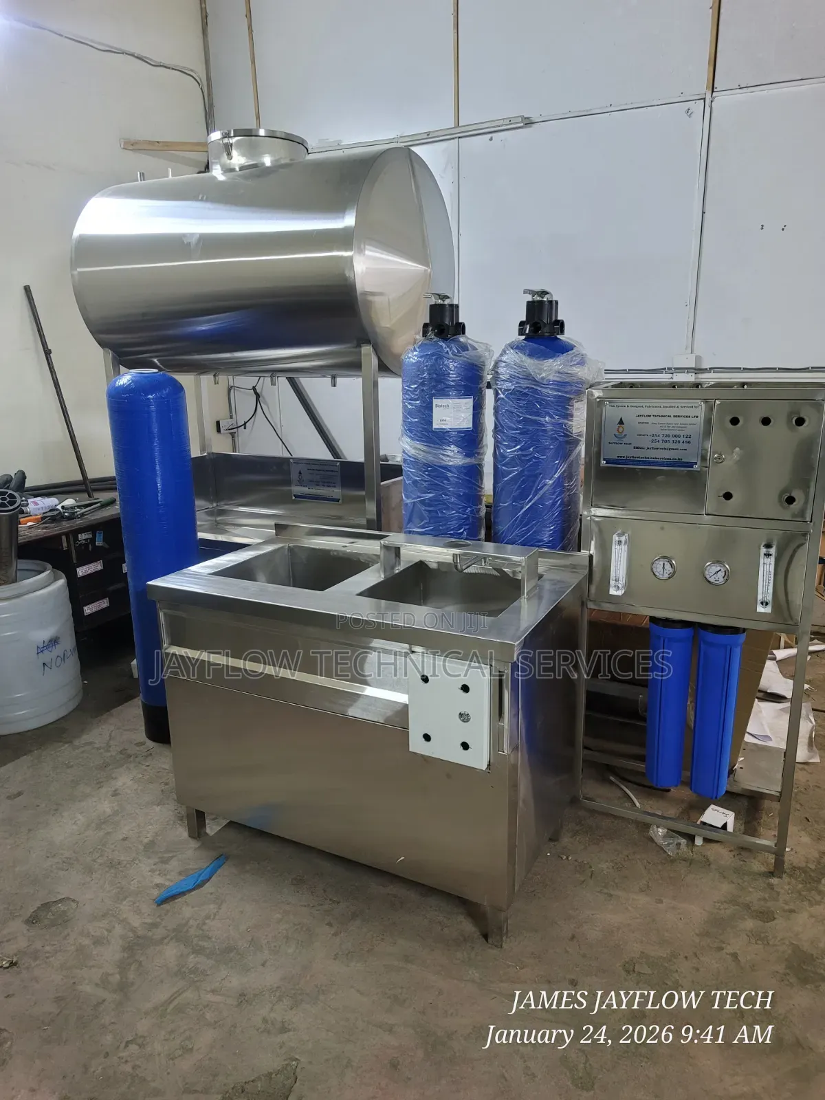 Water Desalination Plant 250 LPH – Full Set for Bottling 