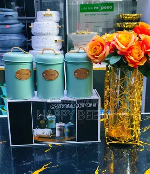*3pcs Cannister Set (Tea/Sugar/Coffee)