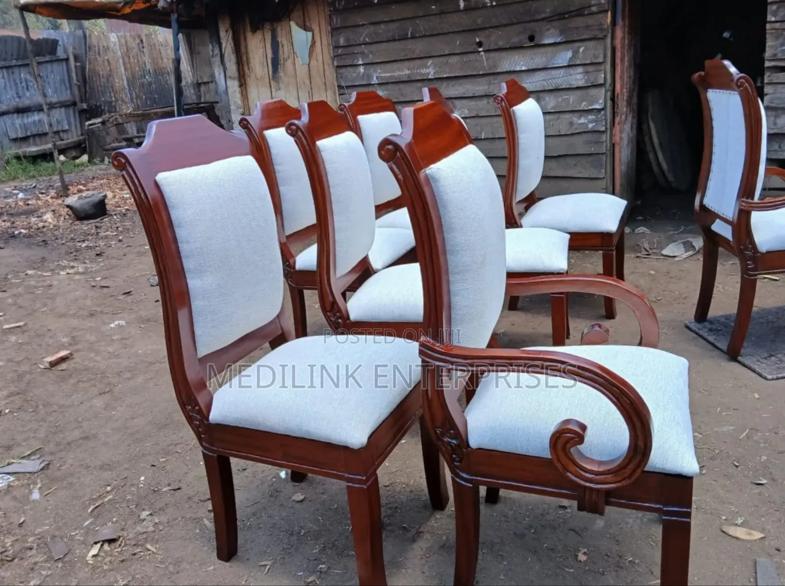 Mahogany Light Walnut Antique Dinning Chairs