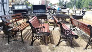 Cast Iron Legs+Mahogany Wooden Seat Area