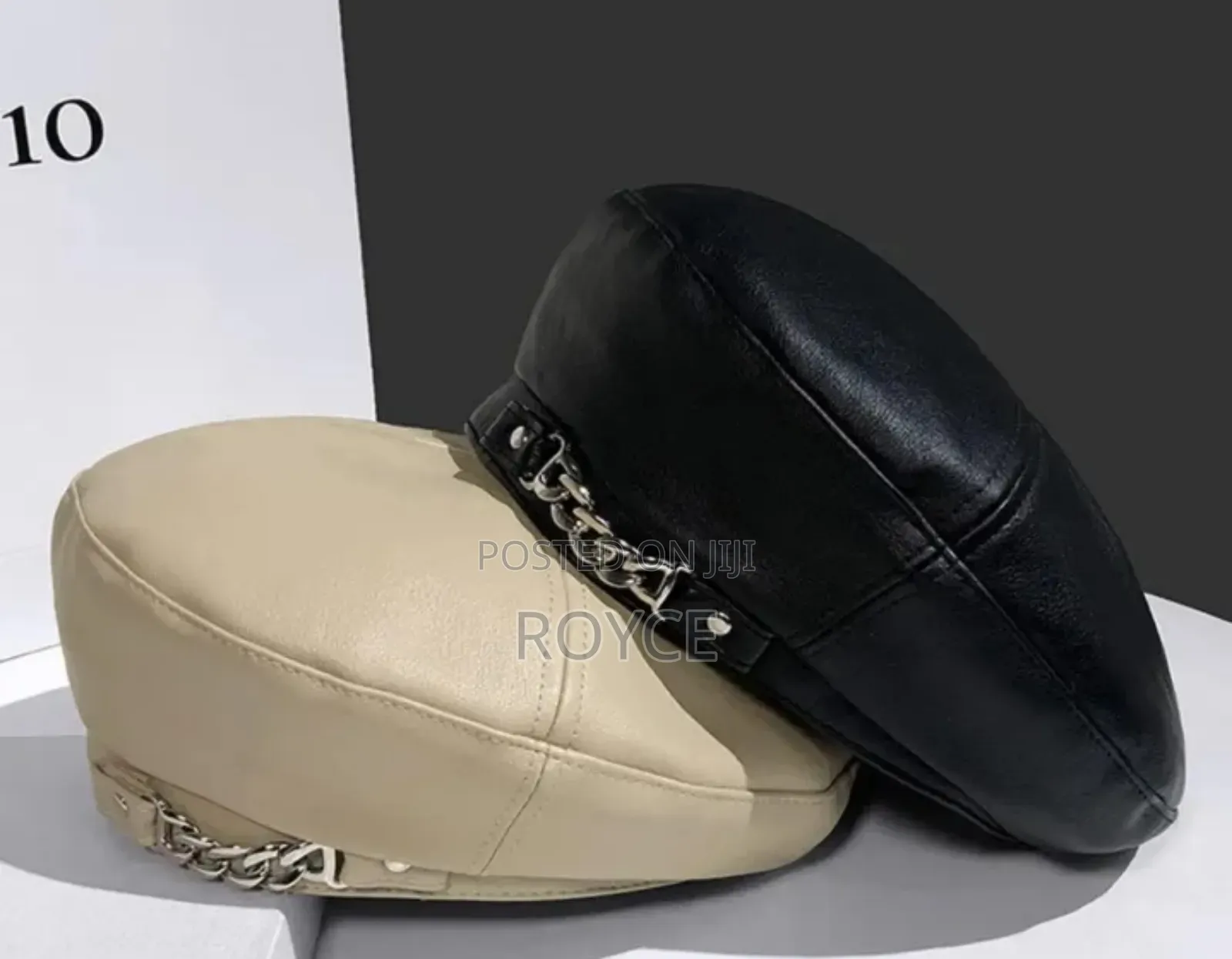 Faux Leather Beret