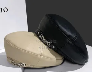 Faux Leather Beret