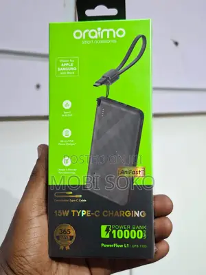 Oraimo 10000mah Power Bank Efficient Slim Powerflow L1