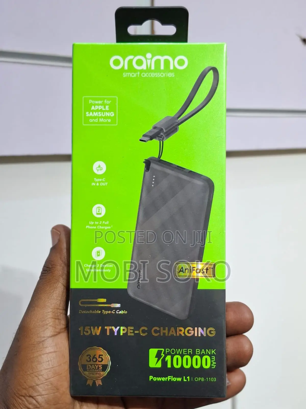 Oraimo 10000mah Power Bank Efficient Slim Powerflow L1