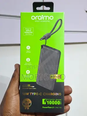 Oraimo 10000mah Power Bank Efficient Slim Powerflow L1