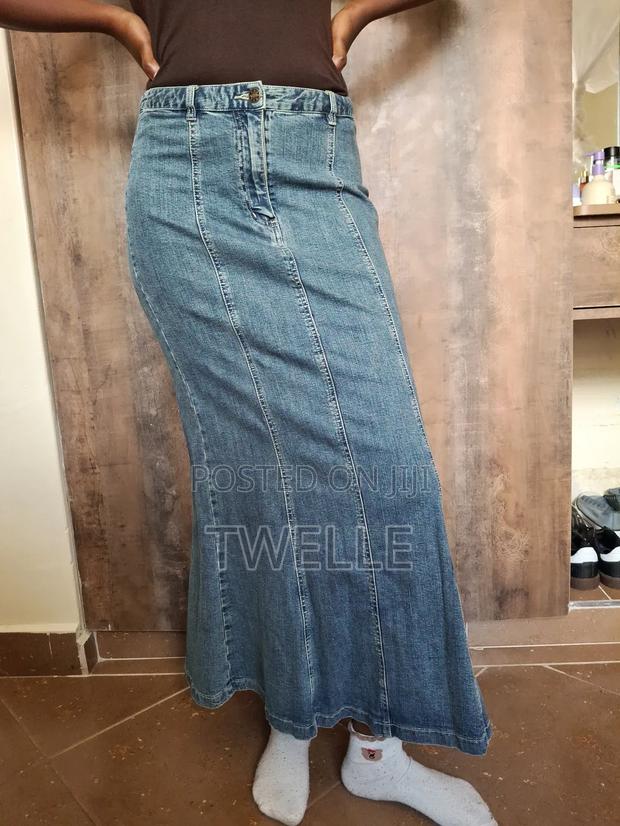 Faded Style Denim Skirt - main view