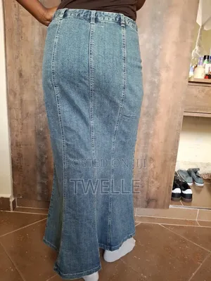 Faded Style Denim Skirt