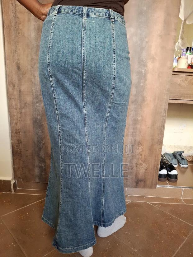 Faded Style Denim Skirt - thumbnail 5