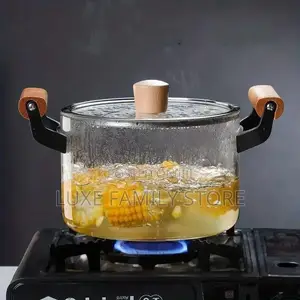  Heat-Resistant Borosilicate Glass Cooking Pot (3.5 Litres)