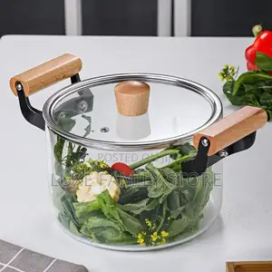  Heat-Resistant Borosilicate Glass Cooking Pot (3.5 Litres)