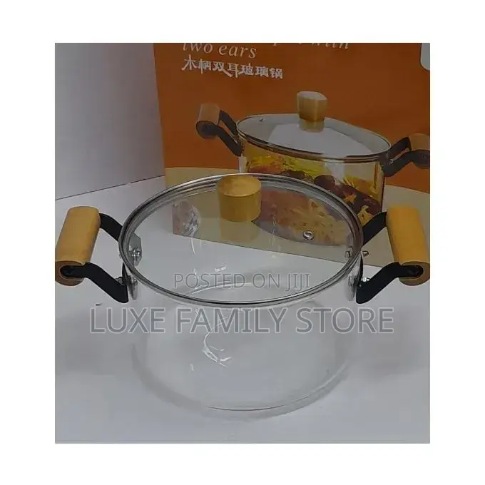  Heat-Resistant Borosilicate Glass Cooking Pot (3.5 Litres)
