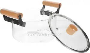  Heat-Resistant Borosilicate Glass Cooking Pot (3.5 Litres)